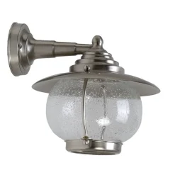 Lido Wandleuchte Außen in Nickel Echt-Messing Hof Haus* Außenleuchten Antik|Außenwandleuchten