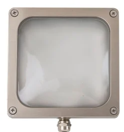 Discount Lido Wandleuchte Außen in Nickel eckig IP64 Echt-Messing