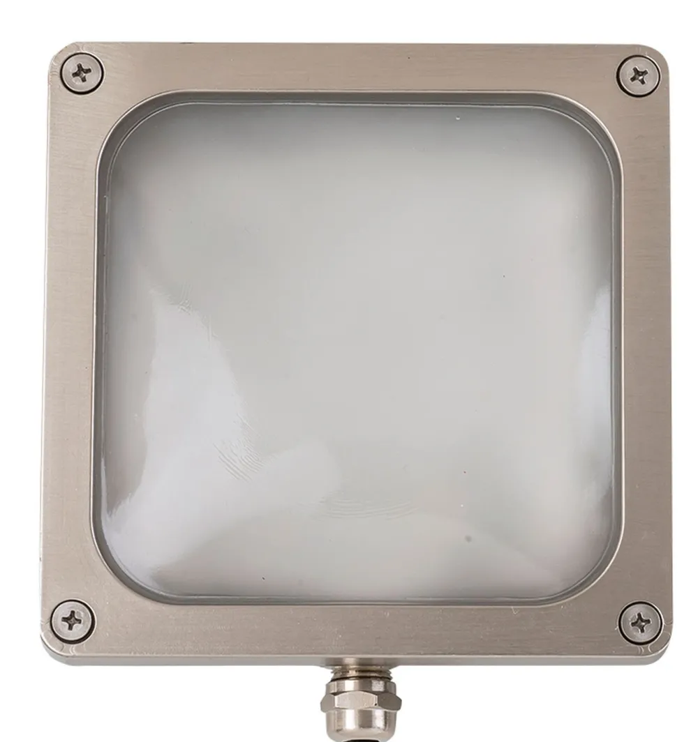 Discount Lido Wandleuchte Außen in Nickel eckig IP64 Echt-Messing