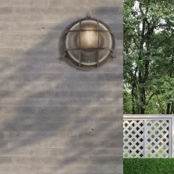 Searchlight Wandleuchte außen in Silber Antik Maritim Ø 26,5 cm IP44* Metall Lampen|Rustikale Lampen