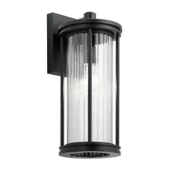 Elstead Wandleuchte außen IP44 40,6 cm hoch Aluminium Glas E27* Außenwandleuchten|Gartenlaternen