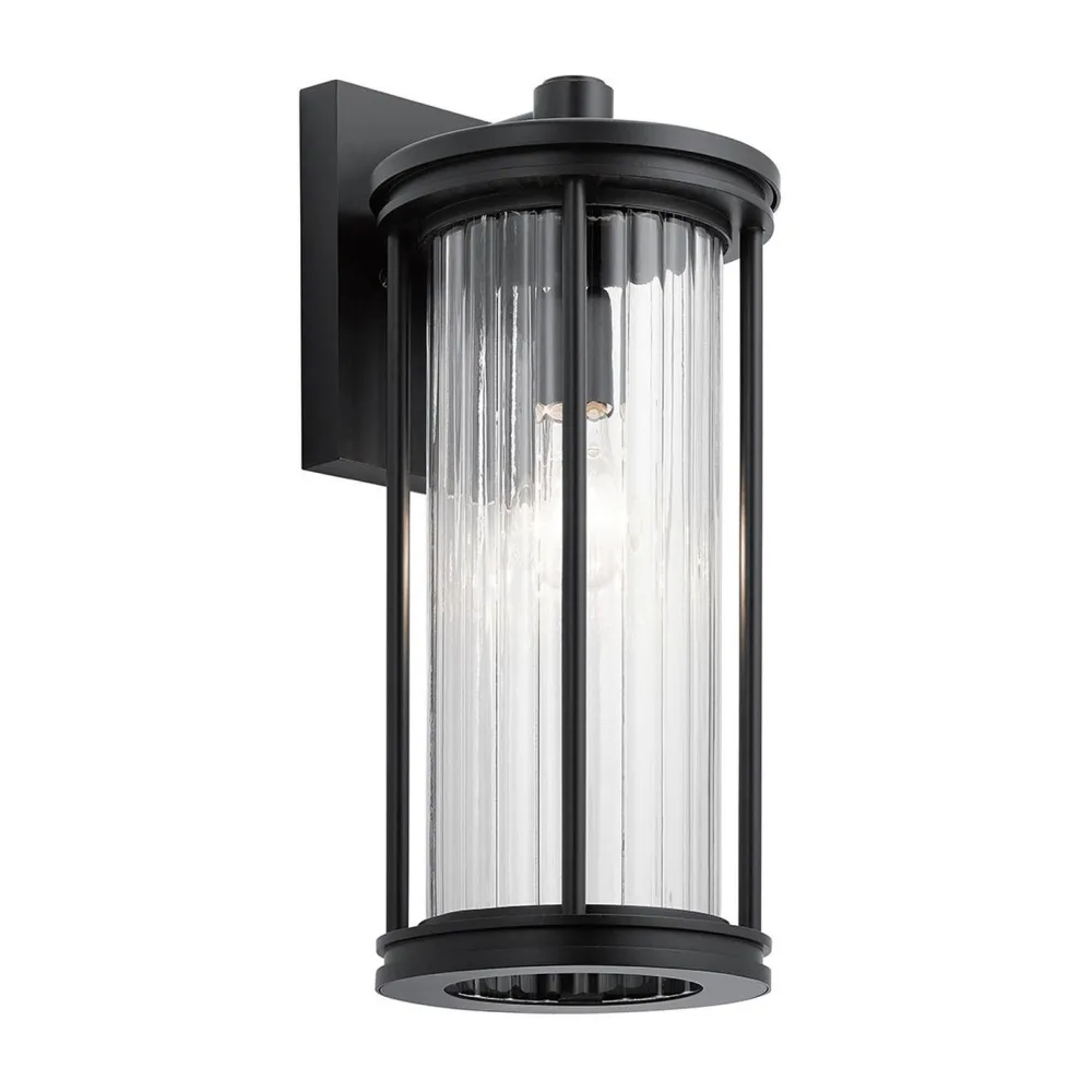 Elstead Wandleuchte außen IP44 40,6 cm hoch Aluminium Glas E27* Außenwandleuchten|Gartenlaternen