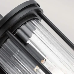 Elstead Wandleuchte außen IP44 40,6 cm hoch Aluminium Glas E27* Außenwandleuchten|Gartenlaternen