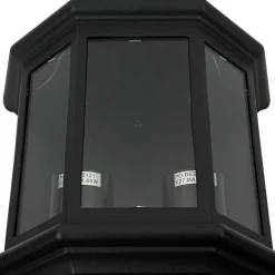 Easylight Wandleuchte Außen IP44 Glas Alu H: 43 cm 2x E27 Schwarz* Rustikale Lampen|Maritime Lampen