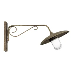 Giovanni Battista Wandleuchte außen IP44 Messing E27 in Bronze Antik matt* Außenleuchten Antik|Außenleuchten Messing