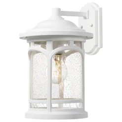 Best Elstead Wandleuchte außen IP44 Vintage Weiß E27 Garten Haus