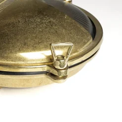 Best Lido Wandleuchte Außen KARPAHTOS aus Messing rund 21cm