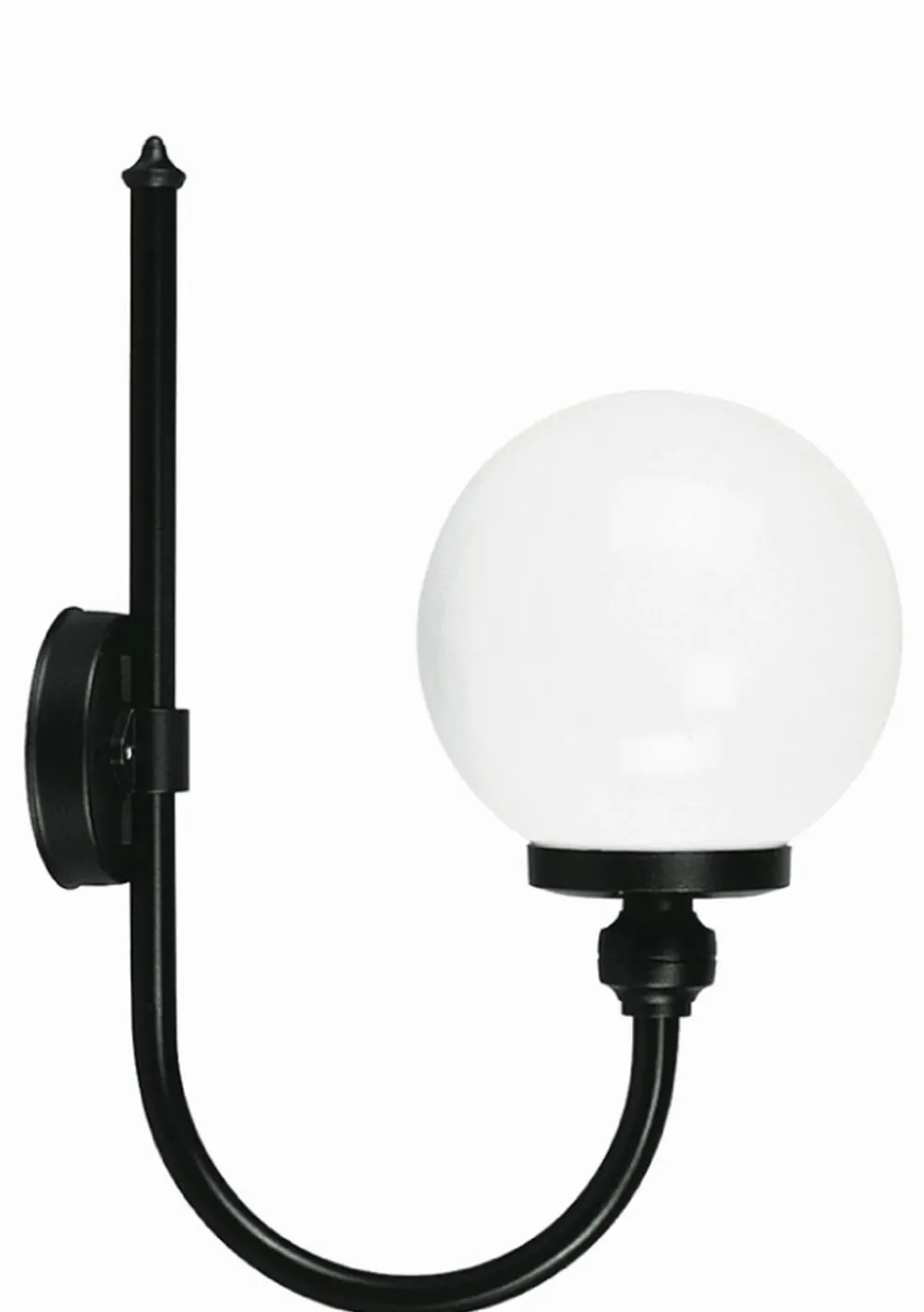 Lido Wandleuchte Außen Kugel Schirm Schwarz Weiß E27 IP43* Außenleuchten Antik|Außenwandleuchten