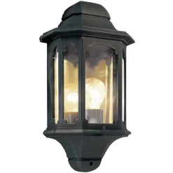 Best Elstead Wandleuchte Außen Laterne Schwarz Rustikal IP44 Haus