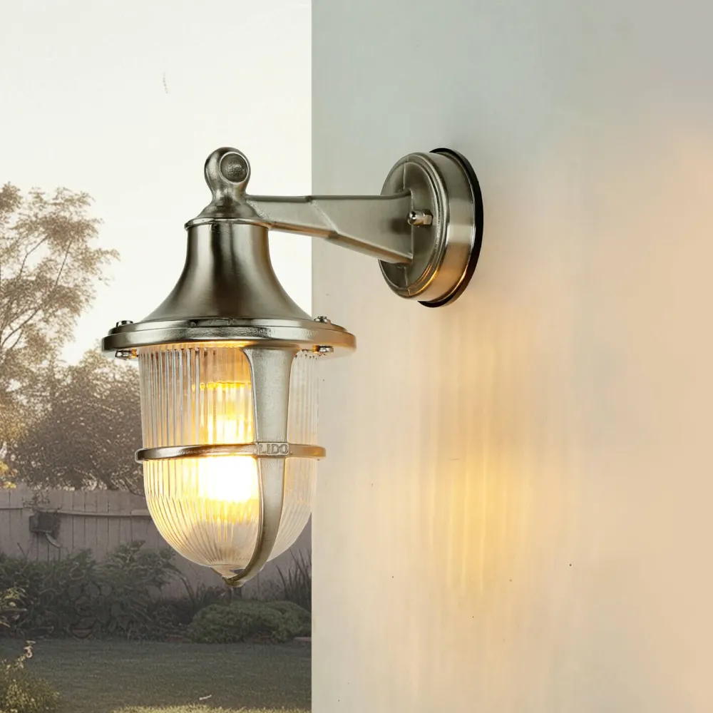 Lido Wandleuchte Außen Maritim IP64 Haustür Echt-Messing* Metall Lampen|Messinglampen