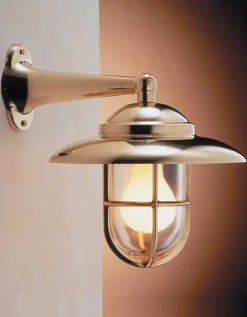 Outlet Laura Suardi Wandleuchte Außen Messing IP43 Maritim ROSARIO
