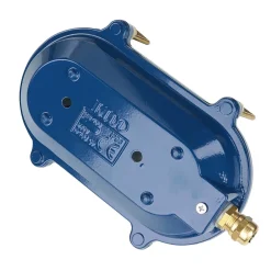 Discount Lido Wandleuchte außen Messing Riffelglas IP64 E27 Blau