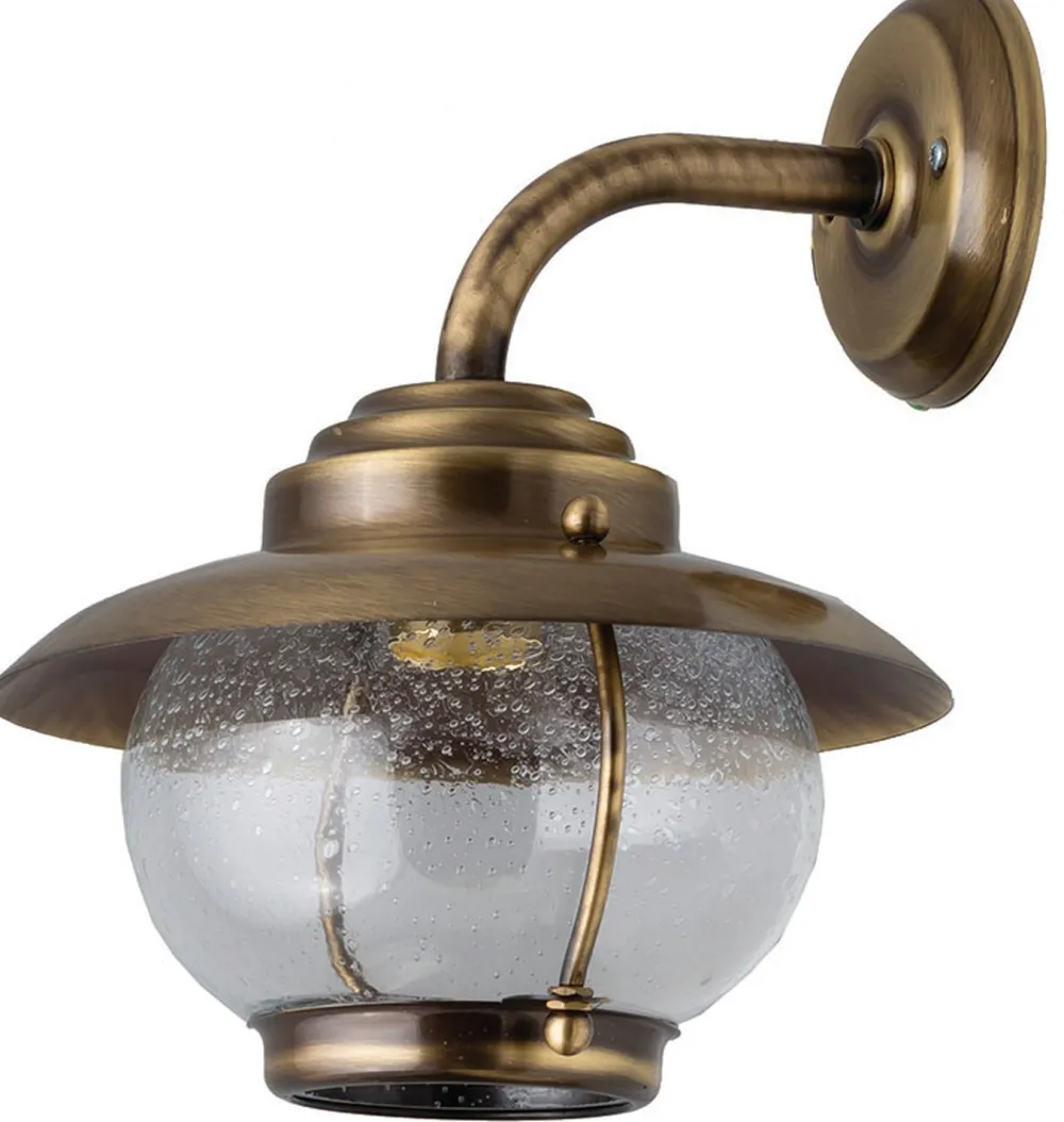 Lido Wandleuchte Außen Messing Maritim Terrasse Hof Antik* Außenleuchten Antik|Außenleuchten Messing