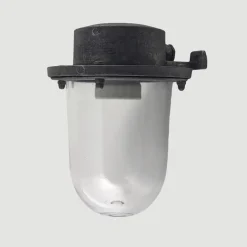 Andromeda Wandleuchte außen Messing Glas 18 cm hoch IP64 E27 PANTE* Gartenlaternen|Messinglampen