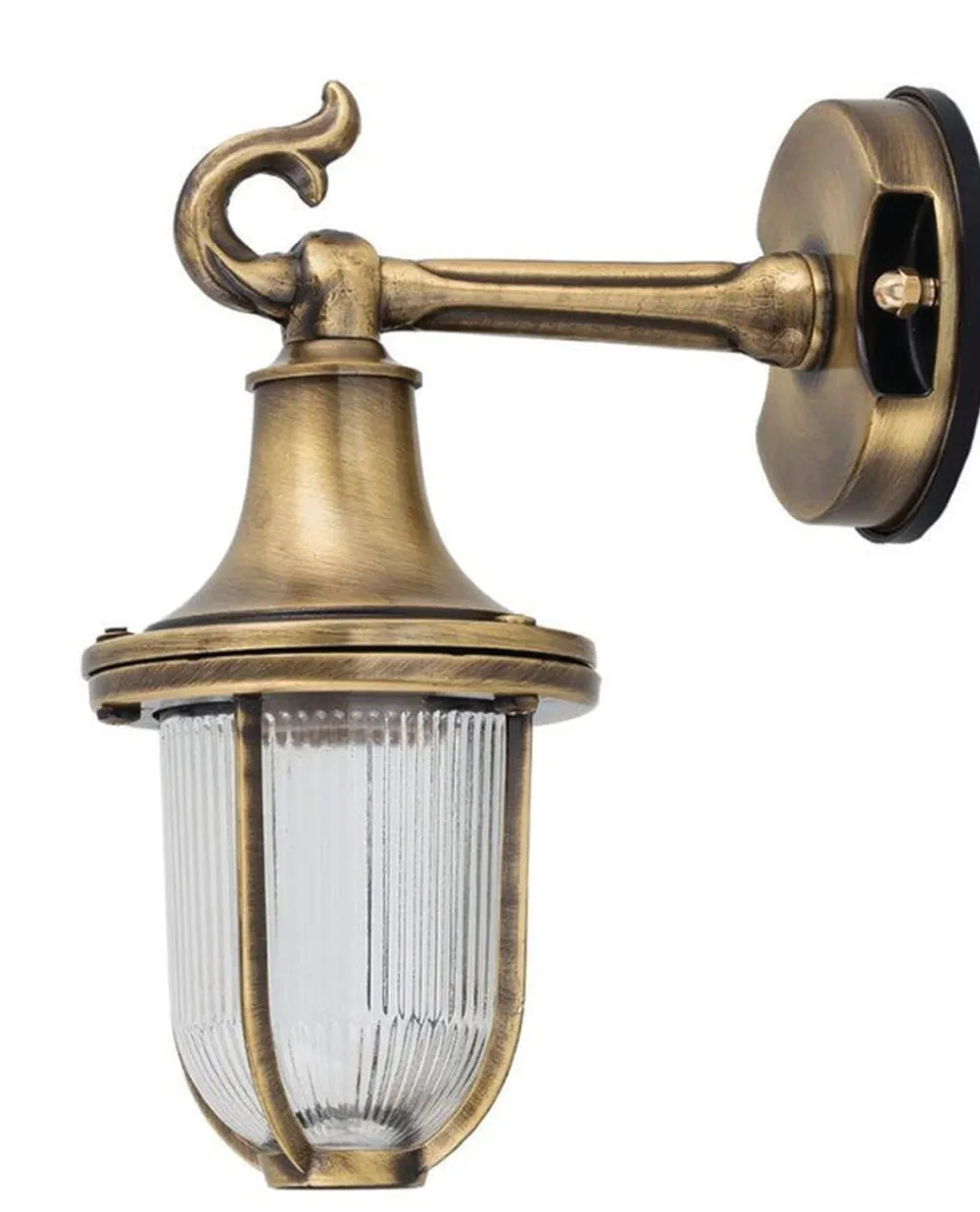 Lido Wandleuchte Außen Messing Maritim IP64 Haus Draußen* Außenleuchten Antik|Außenwandleuchten