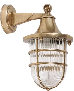 New Lido Wandleuchte Außen Messing Maritim IP64 Haus Hof