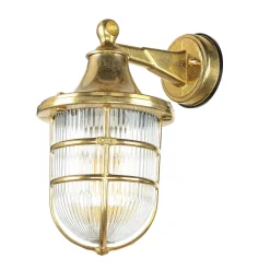 New Lido Wandleuchte Außen Messing Maritim IP64 Haus Hof