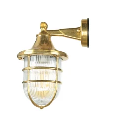 New Lido Wandleuchte Außen Messing Maritim IP64 Haus Hof