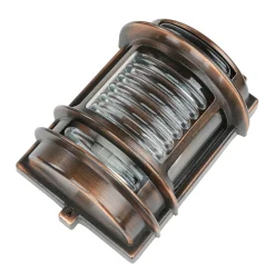 Lido Wandleuchte außen Messing Glas IP64 E27 Kupfer antik* Rustikale Lampen|Metall Lampen