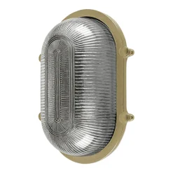 Hot Andromeda Wandleuchte außen Messing Glas 26 cm IP64 Maritim THERA