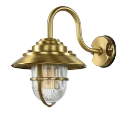 Clearance Lido Wandleuchte Außen Messing Maritim IP64 Terrasse Hof