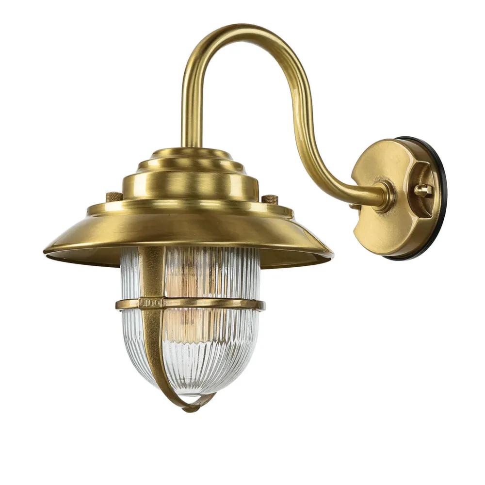 Clearance Lido Wandleuchte Außen Messing Maritim IP64 Terrasse Hof