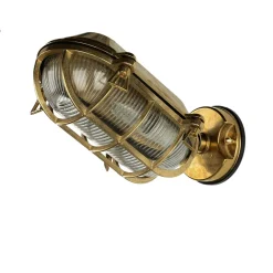 Outlet Lido Wandleuchte Außen Messing Maritim Haus wetterfest