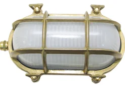 Lido Wandleuchte Außen Messing oval IP64 Maritimer Stil* Außenleuchten Antik|Außenwandleuchten