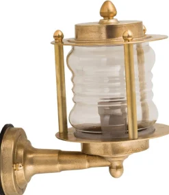 Lido Wandleuchte Außen Messing Maritim IP64 Hof Terrasse* Außenwandleuchten|Rustikale Lampen