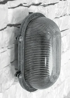 Hot Andromeda Wandleuchte außen Messing massiv Glas 26 cm breit IP64