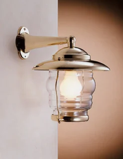 Laura Suardi Wandleuchte Außen Messing Maritim IP43 Eingang* Außenleuchten Antik|Außenleuchten Messing