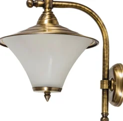 Lido Wandleuchte Außen Messing Glas Haus Hof Rustikal* Außenwandleuchten|Rustikale Lampen