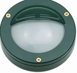 Lido Wandleuchte außen Messing Glas G9 IP64 rund D: 14 cm Grün* Außenwandleuchten|Messinglampen