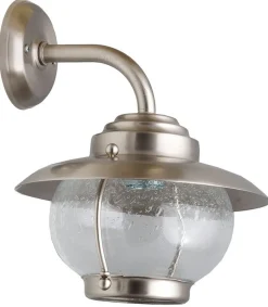 Outlet Lido Wandleuchte Außen Nickel Echt-Messing IP23 Maritim