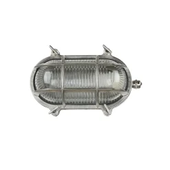 Lido Wandleuchte Außen Nickel Maritim IP64 Echt-Messing* Rustikale Lampen|Metall Lampen