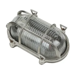 Lido Wandleuchte Außen Nickel Maritim IP64 Echt-Messing* Rustikale Lampen|Metall Lampen