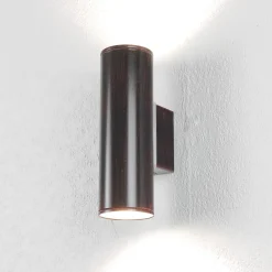 Eglo Wandleuchte Außen Riga Antikbraun 2-Flmg* Außenwandleuchten|Moderne Lampen