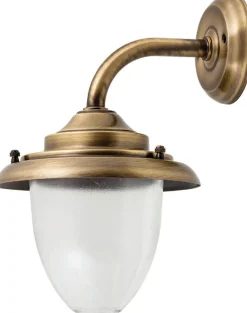 Lido Wandleuchte Außen Rustikal Glas Messing rostfrei