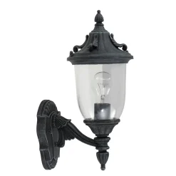 Elstead Wandleuchte außen Schwarz Grün antik Aluminium Glas IP44* Außenleuchten Antik|Außenwandleuchten