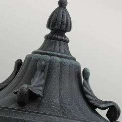 Elstead Wandleuchte außen Schwarz Grün antik Aluminium Glas IP44* Außenleuchten Antik|Außenwandleuchten