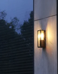 SU-MA Wandleuchte Außen Schwarz IP65 KAMPEN Außenlampe* Außenwandleuchten|Metall Lampen