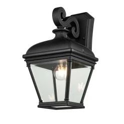 Clearance Elstead Wandleuchte außen Schwarz 42,2 cm hoch IP44 E27
