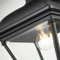 Clearance Elstead Wandleuchte außen Schwarz 42,2 cm hoch IP44 E27