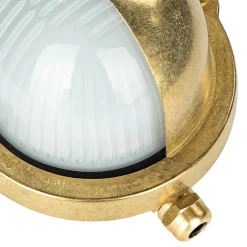 Hot Lido Wandleuchte Außen Terrasse Messing oval Maritim