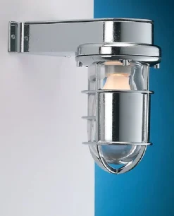 Laura Suardi Wandleuchte Außen verchromt Maritim IP55 Eingang* Außenleuchten Antik|Außenleuchten Messing