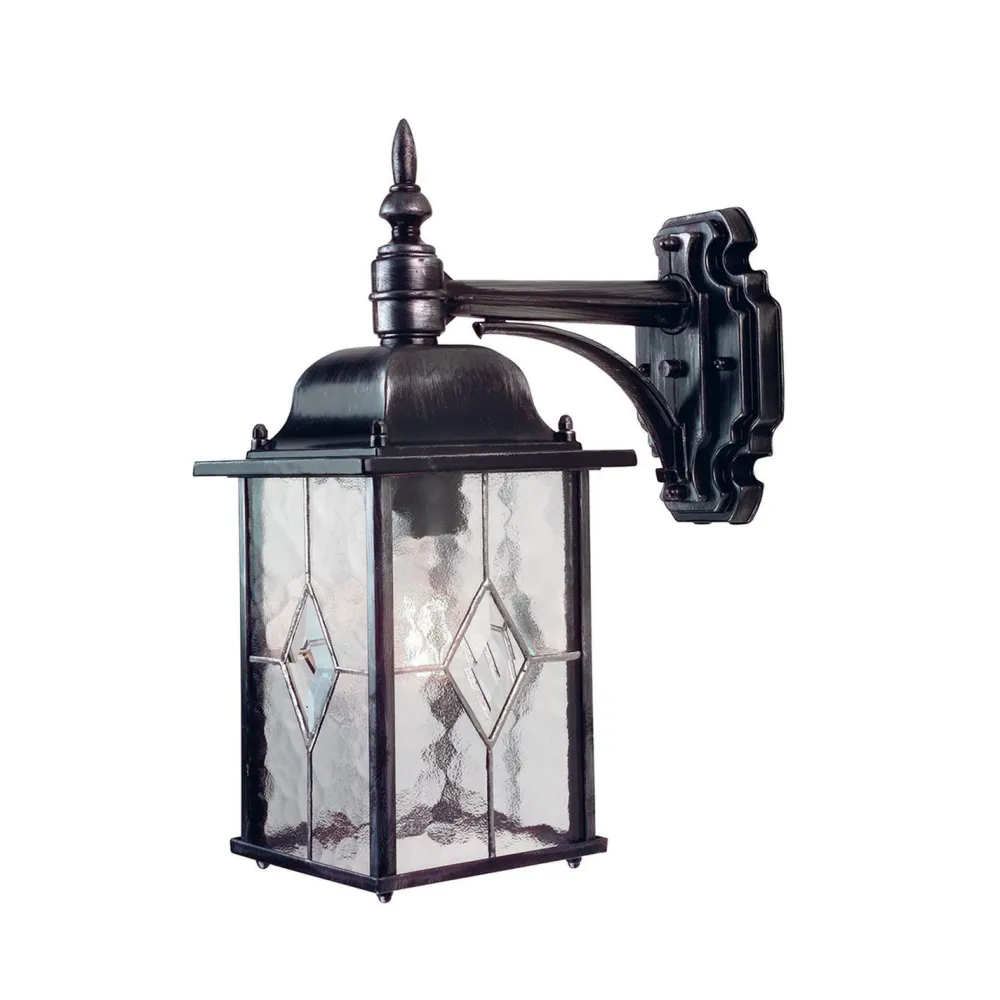 Sale Elstead Wandleuchte Außen Vintage Kirchenglas IP43 Haus