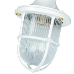 Lido Wandleuchte außen Weiß IP64 E27 Glas Messing massiv* Rustikale Lampen|Metall Lampen