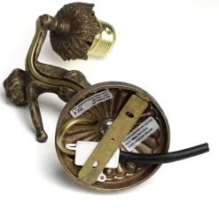 Sale Giovanni Battista Wandleuchte aus Echt-Messing Antik Bronze Putti