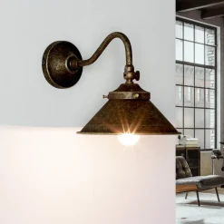 Clearance Giovanni Battista Wandleuchte aus Messing in Bronze Antik