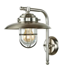 Lido Wandleuchte aus Messing IP43 Maritim in Nickel* Rustikale Lampen|Metall Lampen